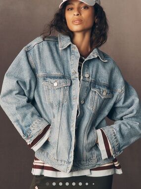 Anthropologie Pilcro Weston Boyfriend Denim Jacket